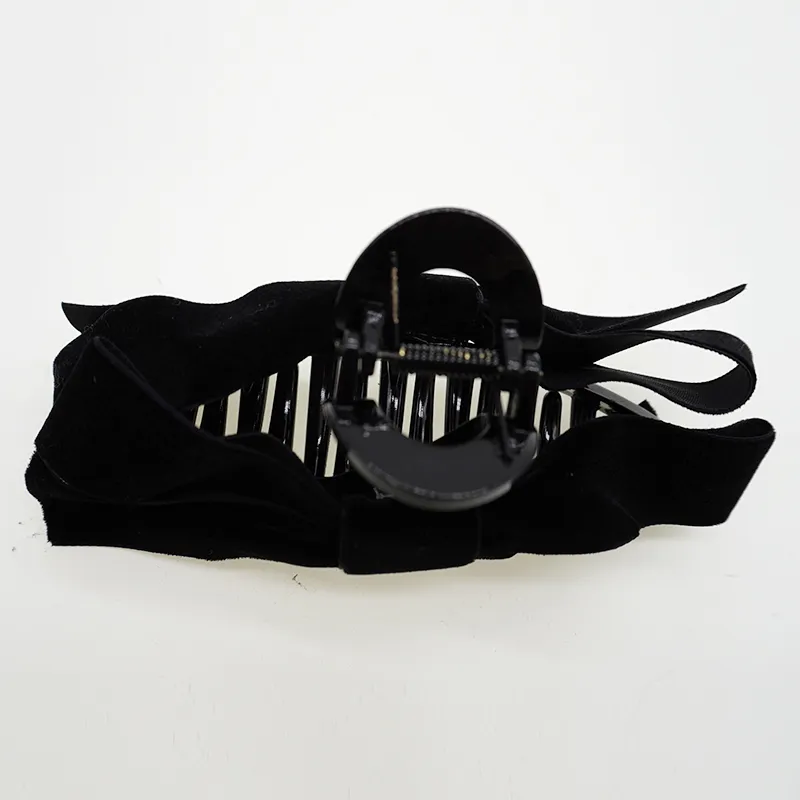 VERENA REINE Velour Hair Clips Women's Black-3
