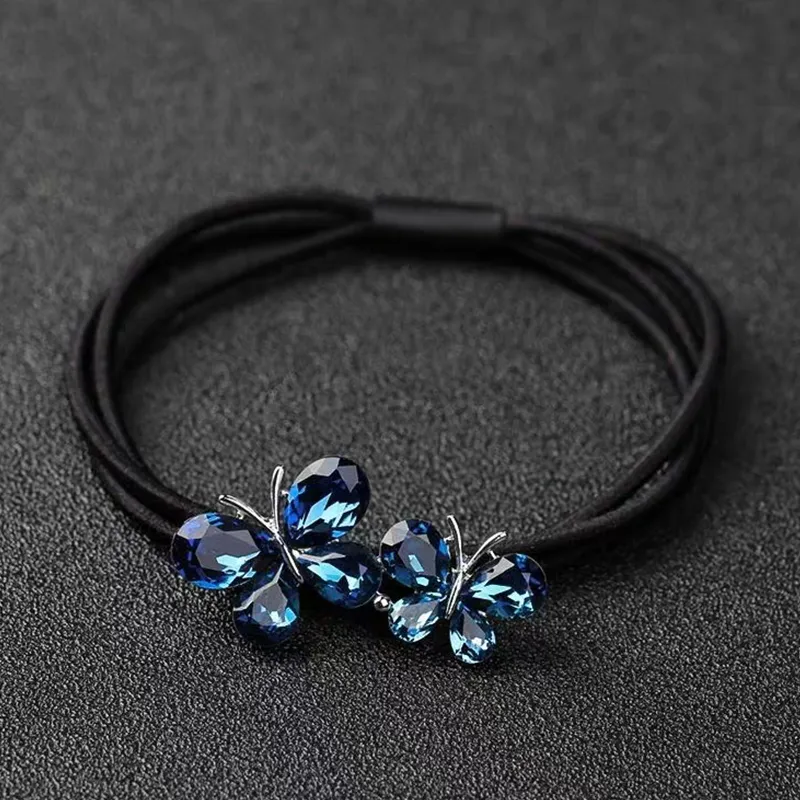 VERENA REINE Fabric Hair Tie Women's Elegant Black-2