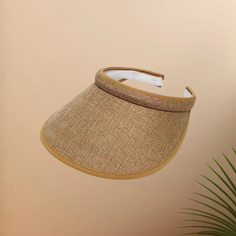 VERENA REINE Straw Woven Visor Cap Unisex-3