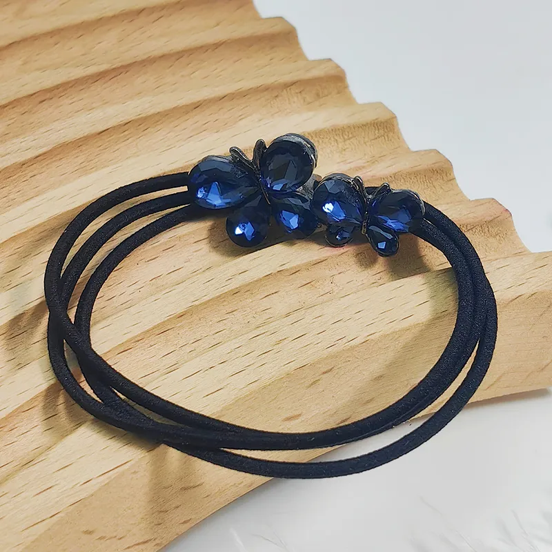 VERENA REINE Fabric Hair Tie Women's Elegant Black-4