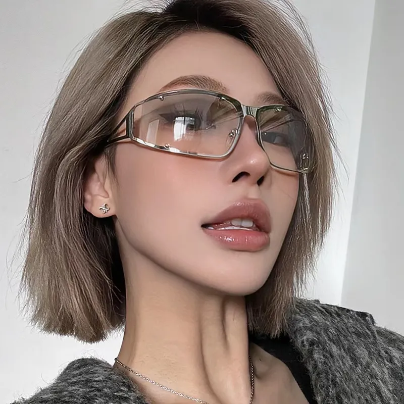 VERENA REINE Metal Square Sunglasses Unisex-1