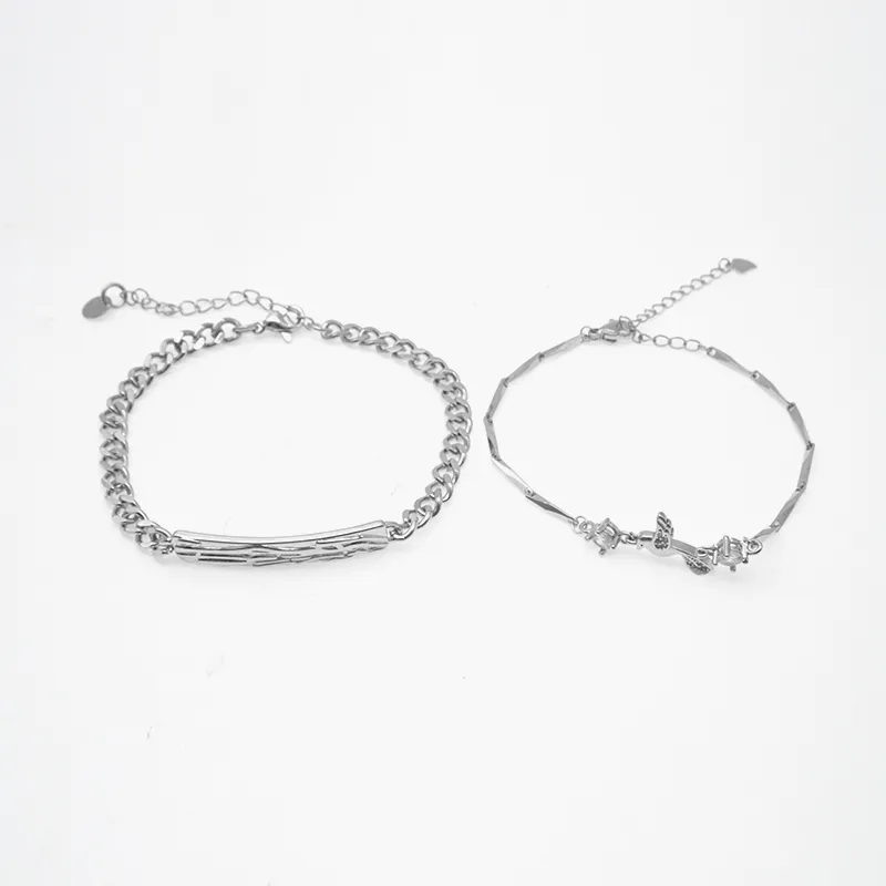 VERENA REINE Rhodium plated Copper Bracelets Unisex Silver-2