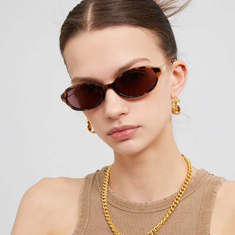 VERENA REINE PC Metal Oval Sunglasses Unisex-3