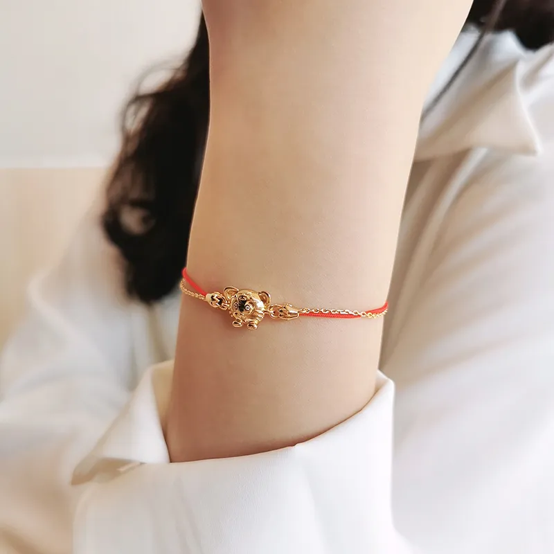 VERENA REINE S925 Silver Bracelets Unisex Gold Red-3