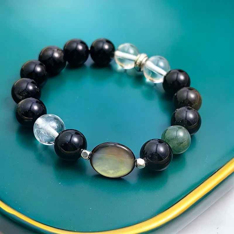VERENA REINE Natural Obsidian Bracelets Unisex-4