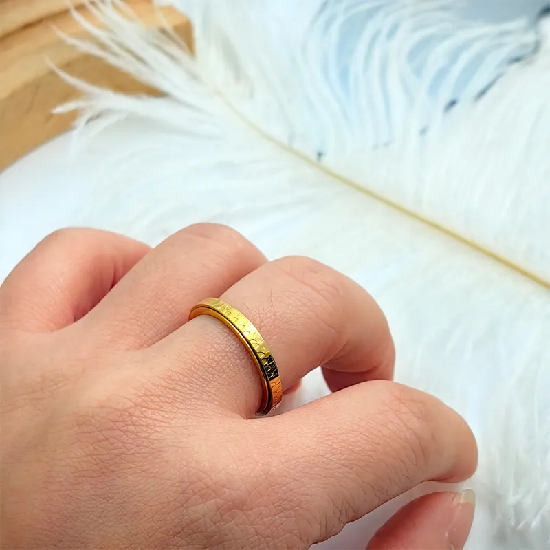 VERENA REINE Titanium Steel Rings Unisex-4