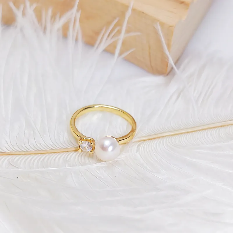 VERENA REINE Pearl Rings Women's-4
