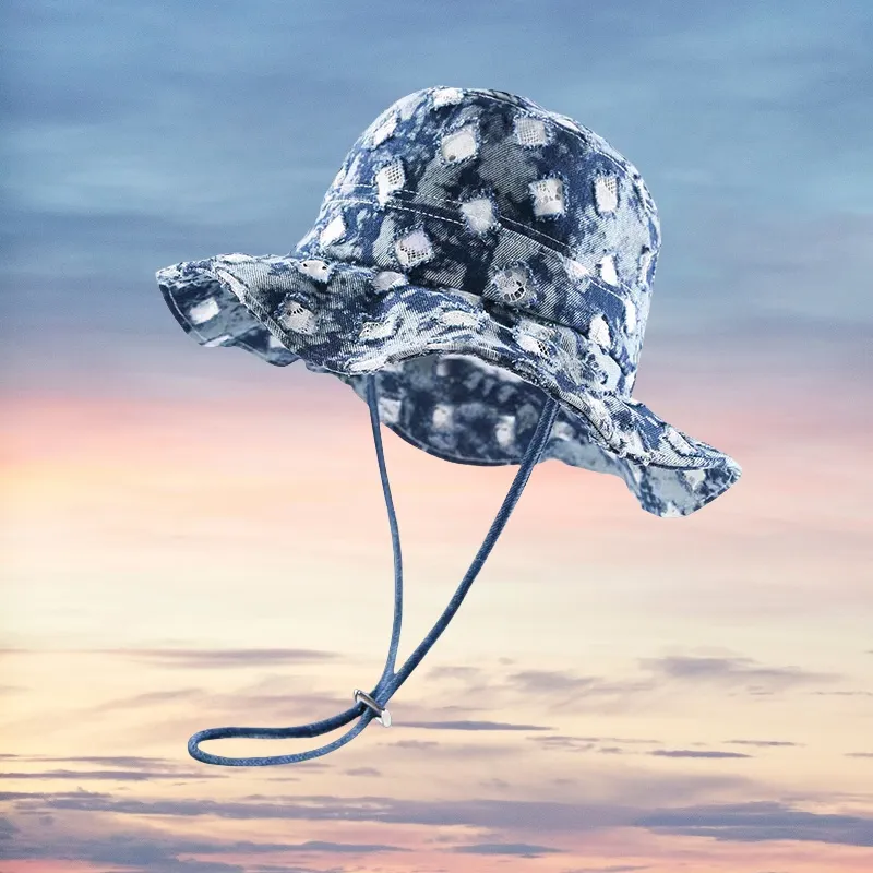 VERENA REINE Denim Bucket Hats Unisex-8