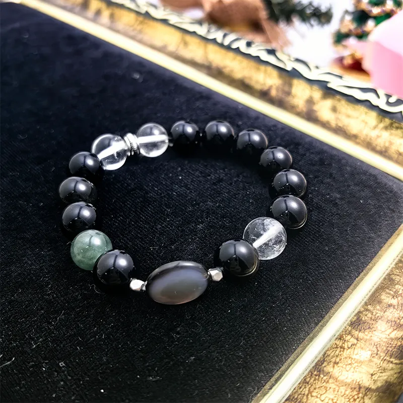 VERENA REINE Natural Obsidian Bracelets Unisex-3