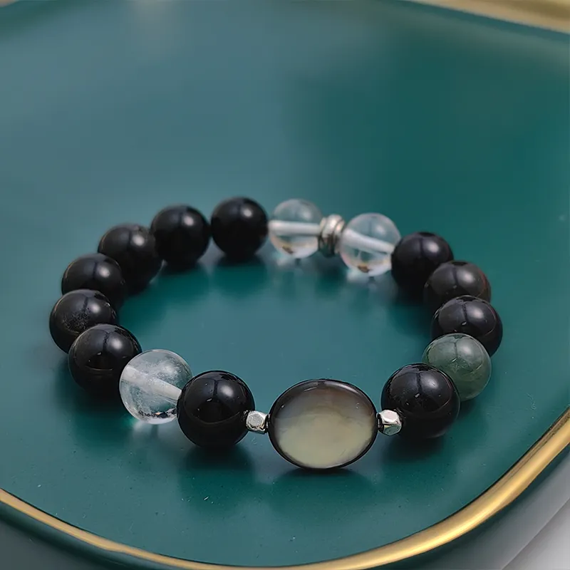 VERENA REINE Natural Obsidian Bracelets Unisex-5