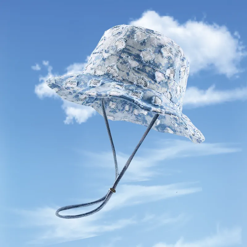 VERENA REINE Denim Bucket Hats Unisex-1