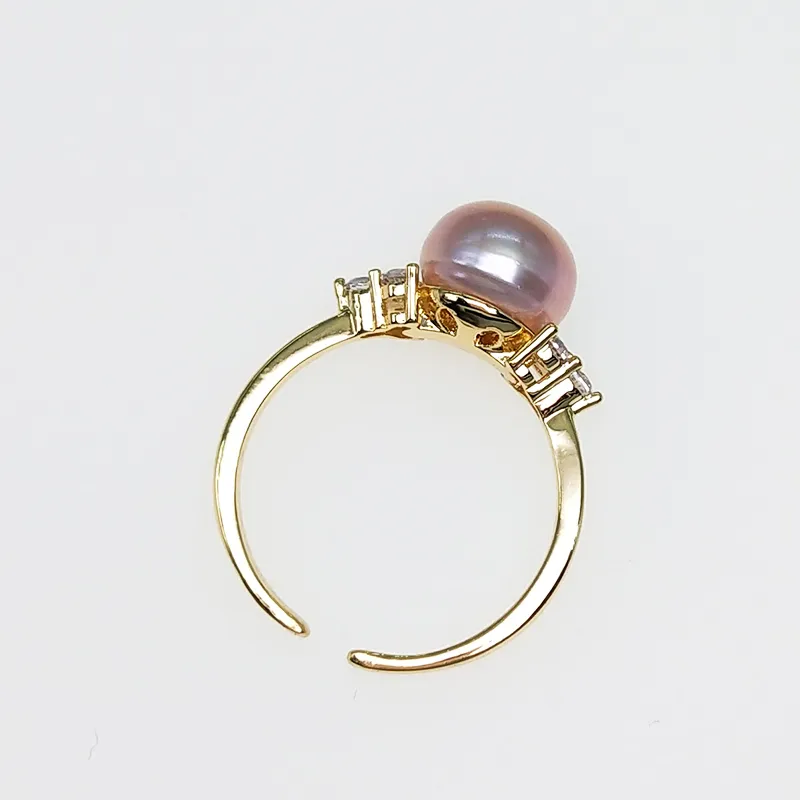 VERENA REINE Freshwater Pearl Rings Women's Purple-3