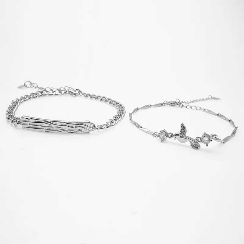 VERENA REINE Rhodium plated Copper Bracelets Unisex Silver-1