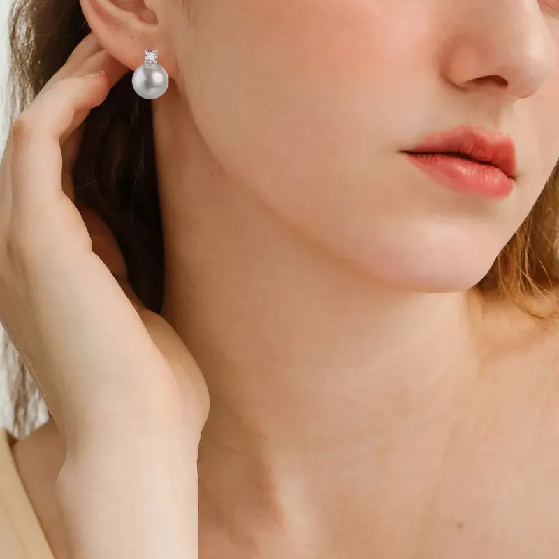 VERENA REINE Zircon Stud Earrings Women's-1