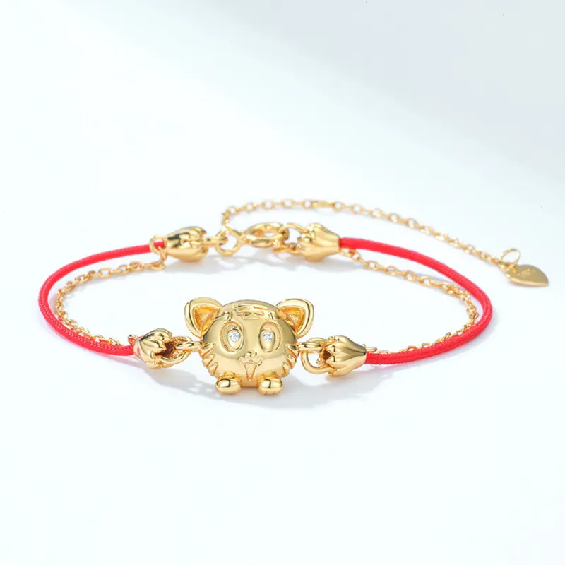 VERENA REINE S925 Silver Bracelets Unisex Gold Red-5