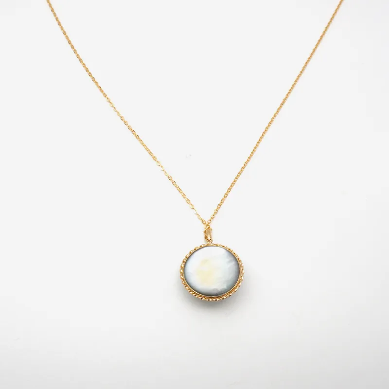 VERENA REINE Saltwater Pearl Necklaces Women's Blue Gray-4
