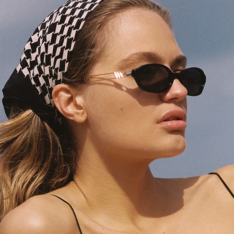 VERENA REINE PC Metal Oval Sunglasses Unisex-1