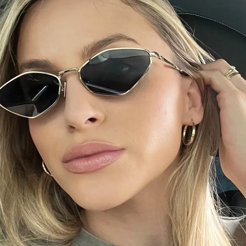 VERENA REINE PC Metal Irregular Shape Sunglasses Unisex-5