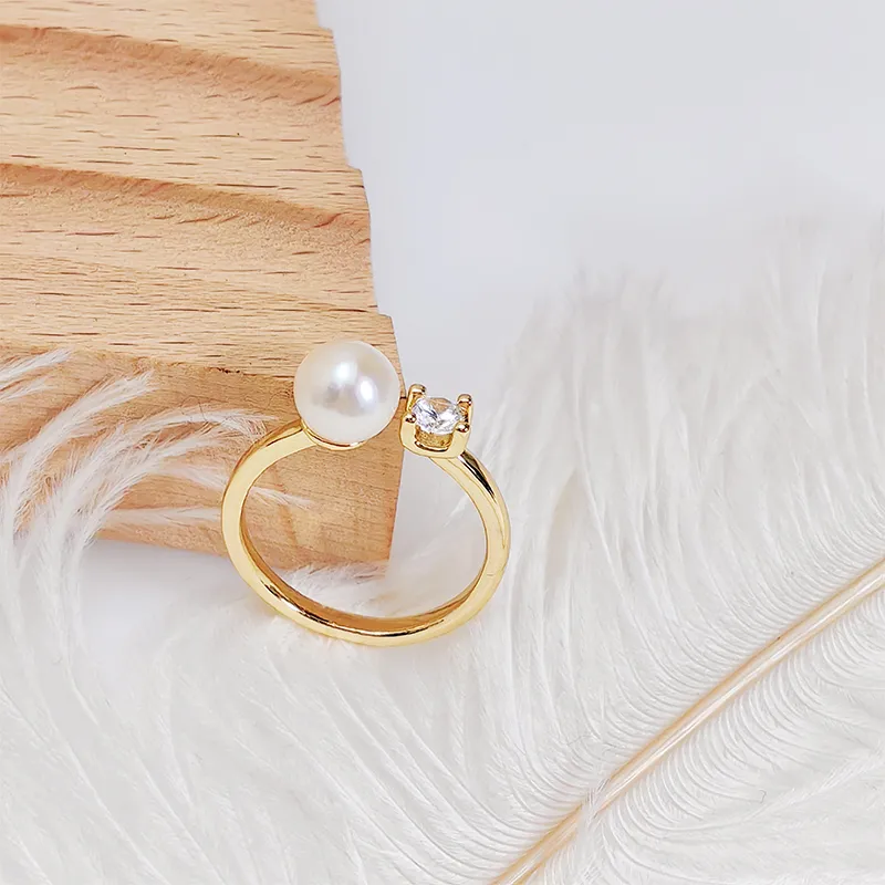 VERENA REINE Pearl Rings Women's-5