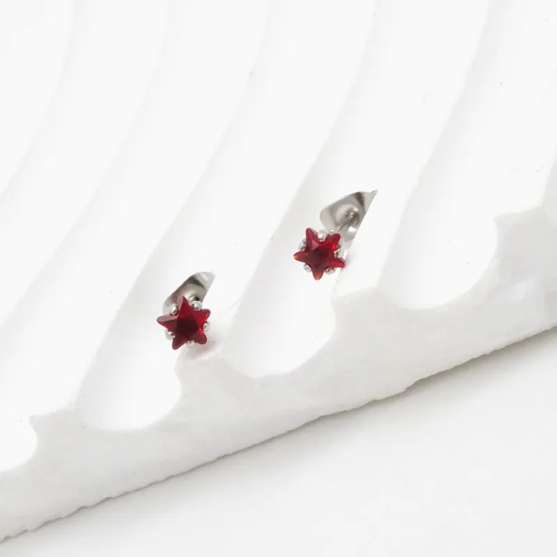 VERENA REINE Titanium Steel Stud Earrings Unisex-4
