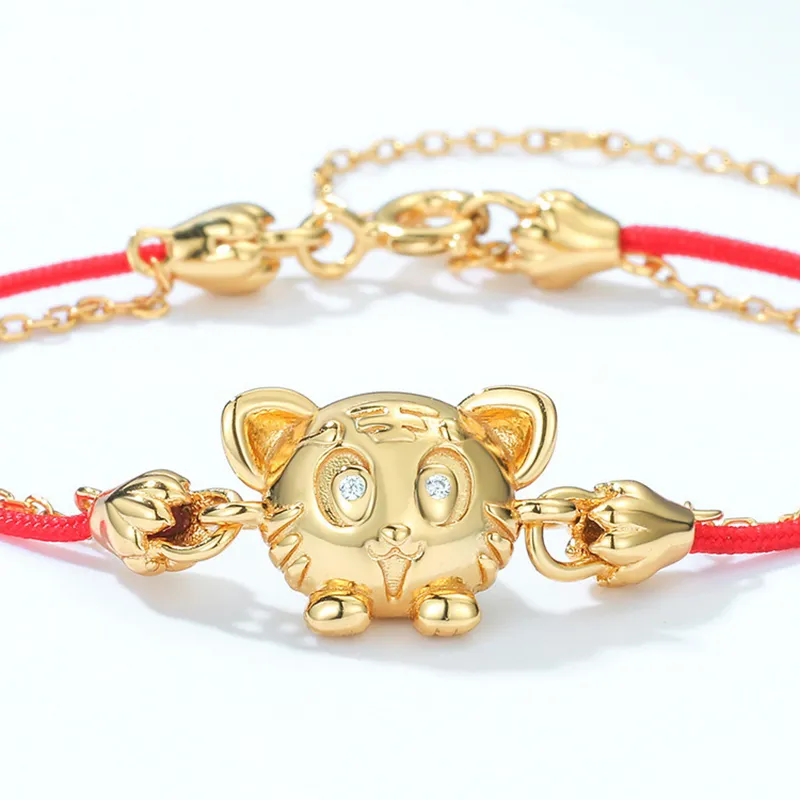 VERENA REINE S925 Silver Bracelets Unisex Gold Red-6