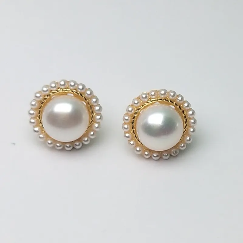 VERENA REINE Freshwater Pearl Stud Earrings Women's-5