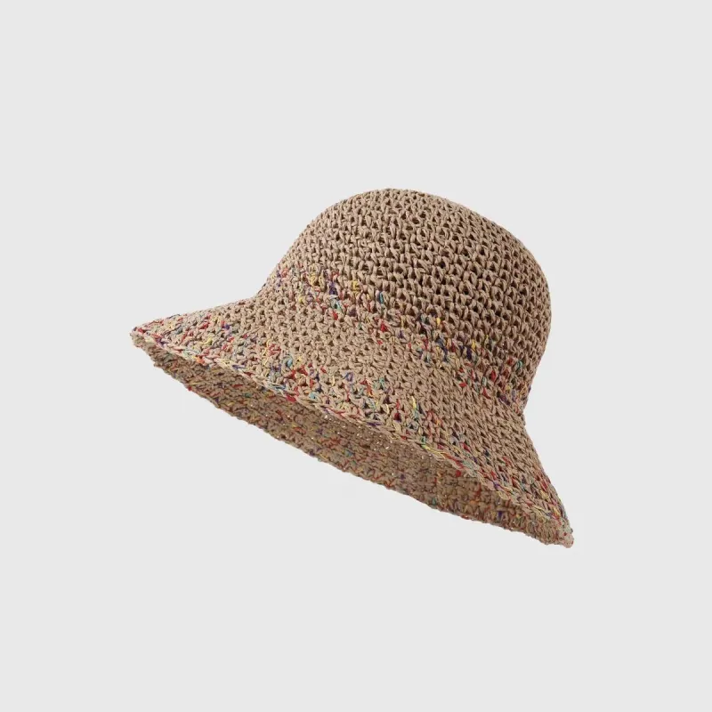 VERENA REINE Straw Woven Bucket Hats Women's-5