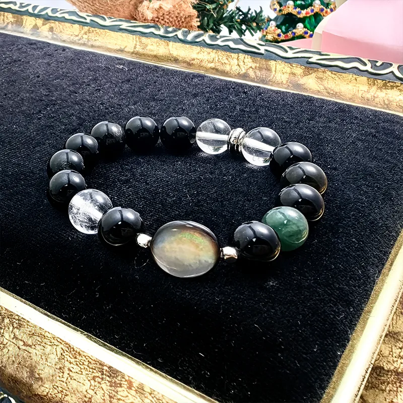 VERENA REINE Natural Obsidian Bracelets Unisex-1