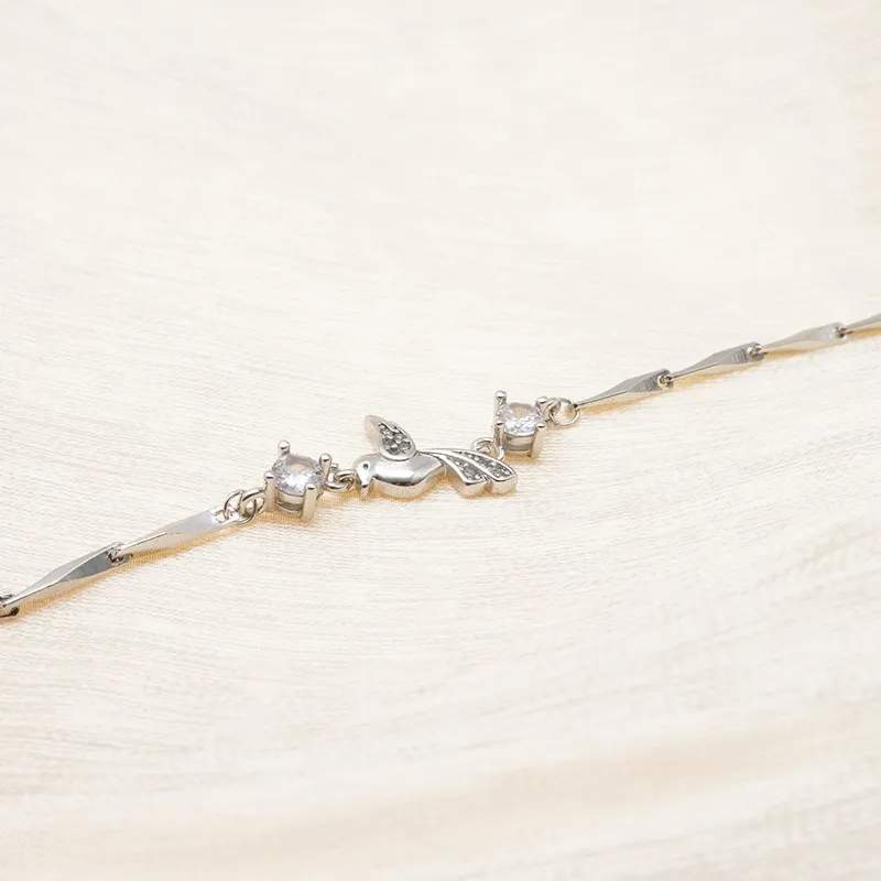VERENA REINE Rhodium plated Copper Bracelets Unisex Silver-3