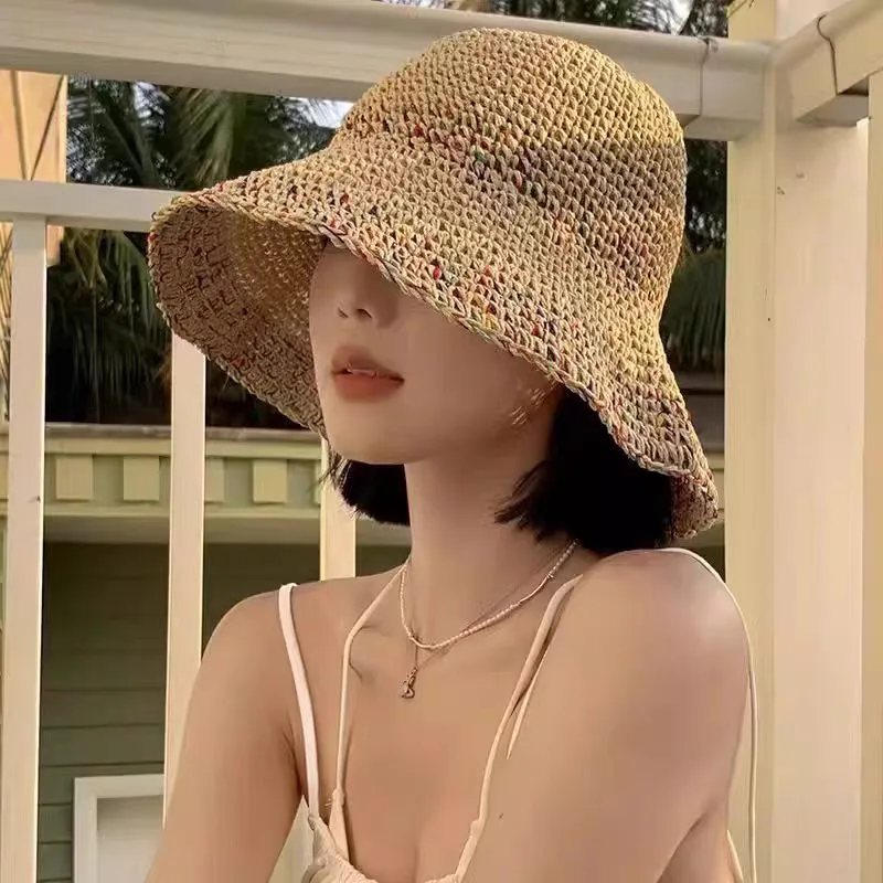 VERENA REINE Straw Woven Bucket Hats Women's-2