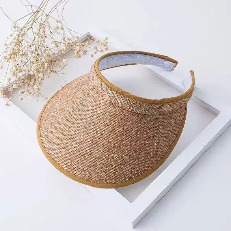 VERENA REINE Straw Woven Visor Cap Unisex-1
