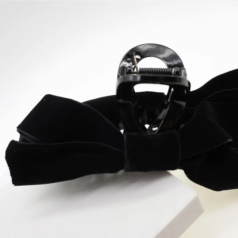 VERENA REINE Velour Hair Clips Women's Black-4