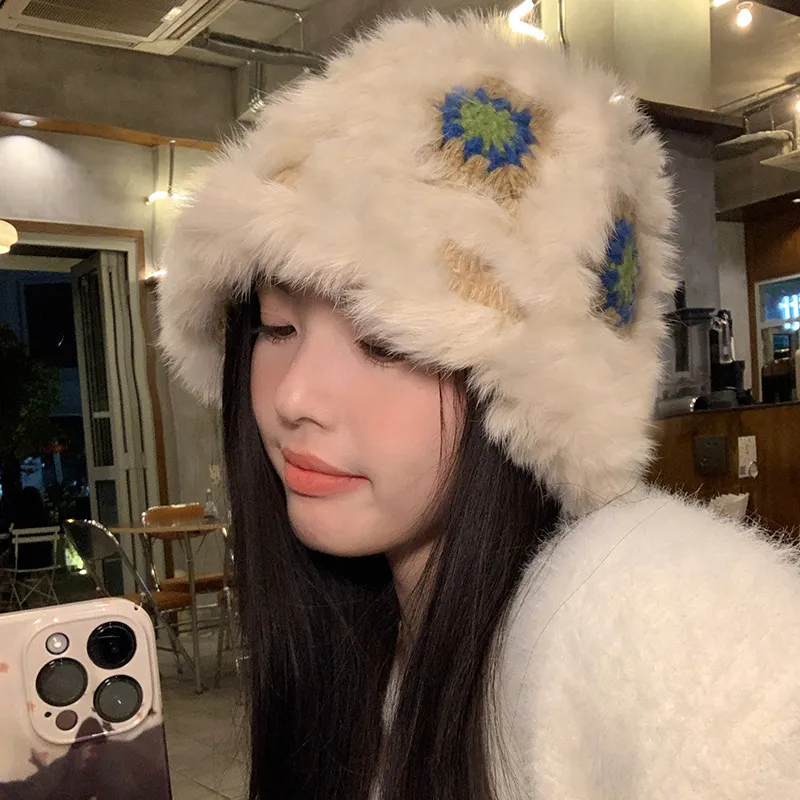 Yalu Preferred Rabbit Fur Beanies Women's-7