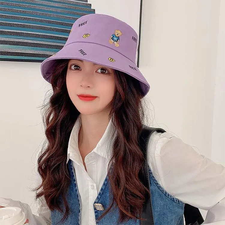 Yalu Preferred Polyester Bucket Hats Unisex-12