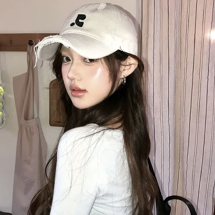 Spring Summer American Streetwear Cotton Polyester Blend Versatile Face Framing Beanie Fashion Baseball Cap Unisex-2