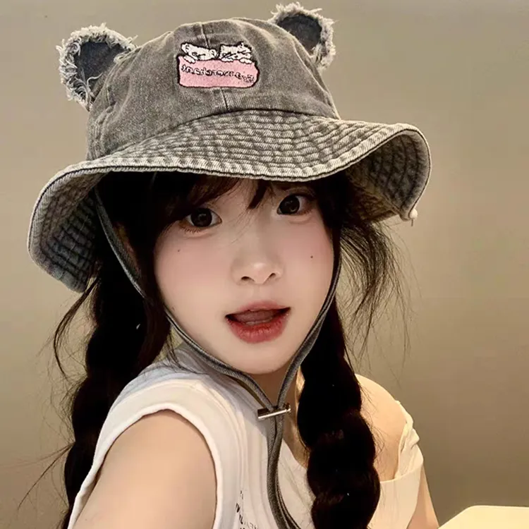 Yalu Preferred Denim Bucket Hats Unisex-3