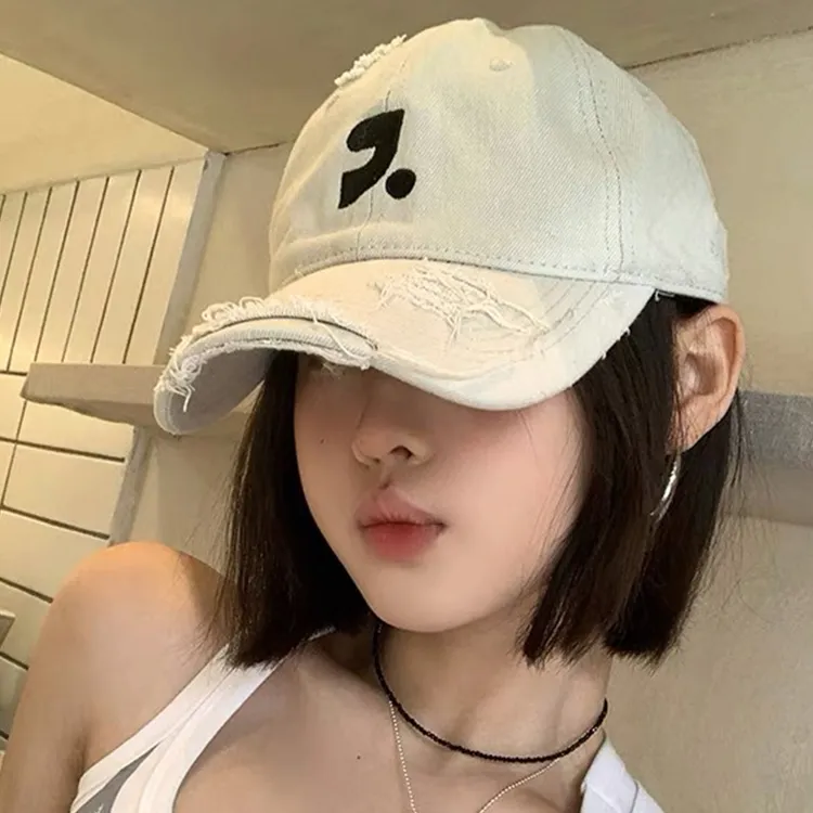 Spring Summer American Streetwear Cotton Polyester Blend Versatile Face Framing Beanie Fashion Baseball Cap Unisex-4
