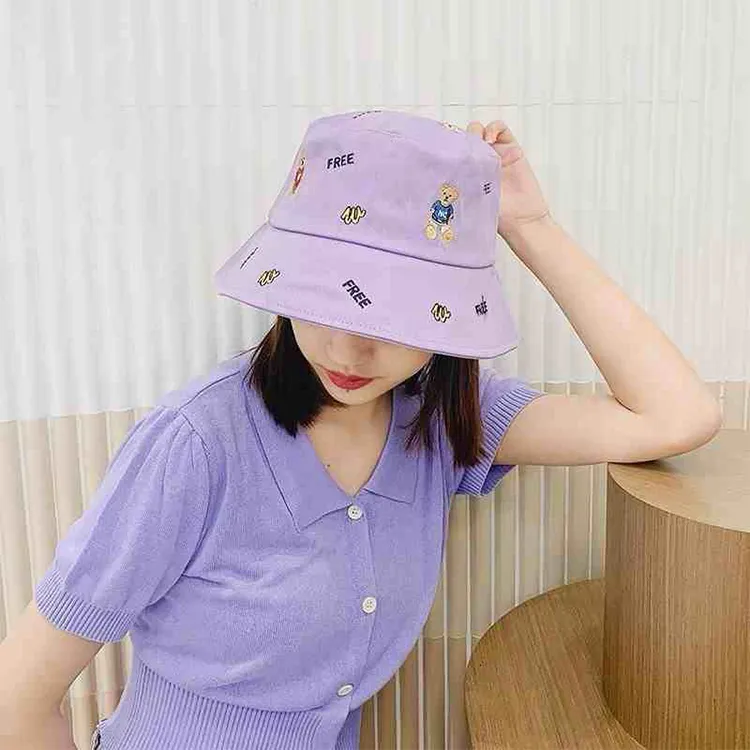 Yalu Preferred Polyester Bucket Hats Unisex-13