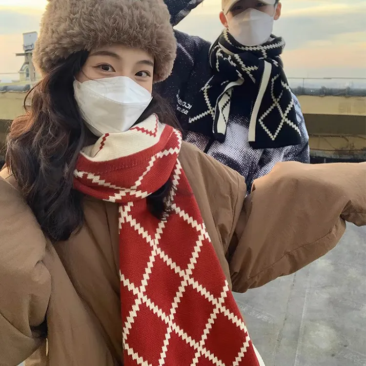Yalu Preferred Knit Scarves Unisex-14