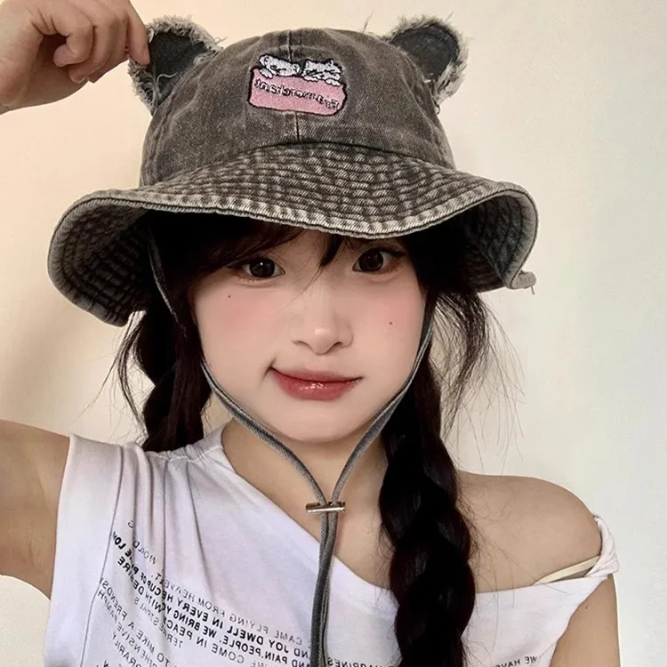 Yalu Preferred Denim Bucket Hats Unisex-2