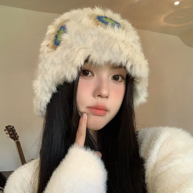 Yalu Preferred Rabbit Fur Beanies Women's-1