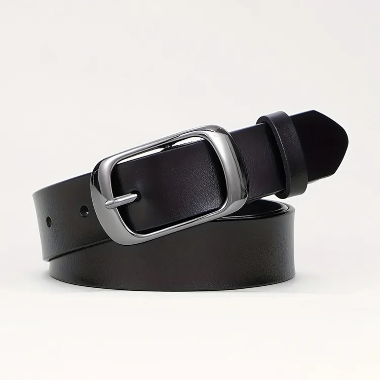 Yalu Preferred Cow Split Leather Belts Unisex Width 2.8CM-1