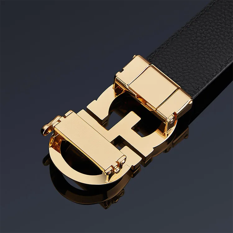 Yalu Preferred Cow Leather Belts Men's Width 3.5CM-3