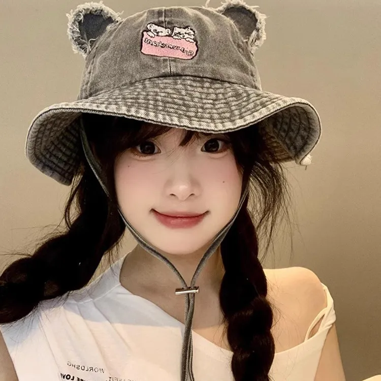 Yalu Preferred Denim Bucket Hats Unisex-3