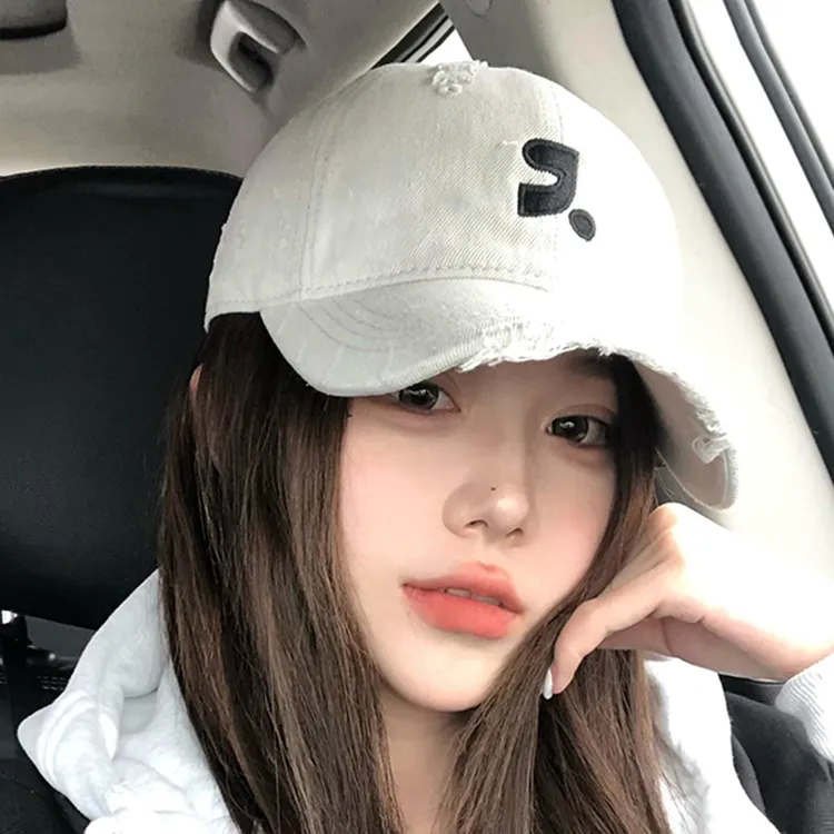 Spring Summer American Streetwear Cotton Polyester Blend Versatile Face Framing Beanie Fashion Baseball Cap Unisex-8