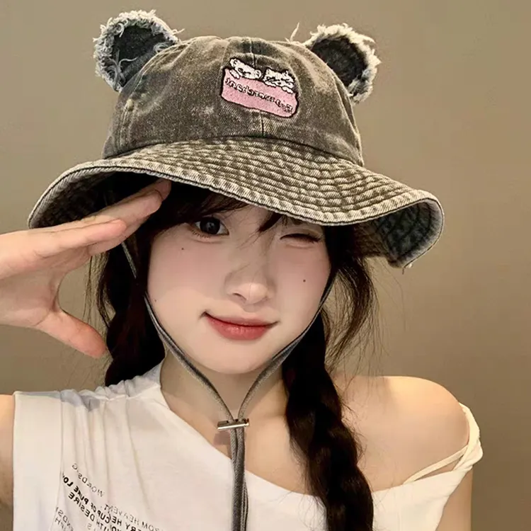 Yalu Preferred Denim Bucket Hats Unisex-5