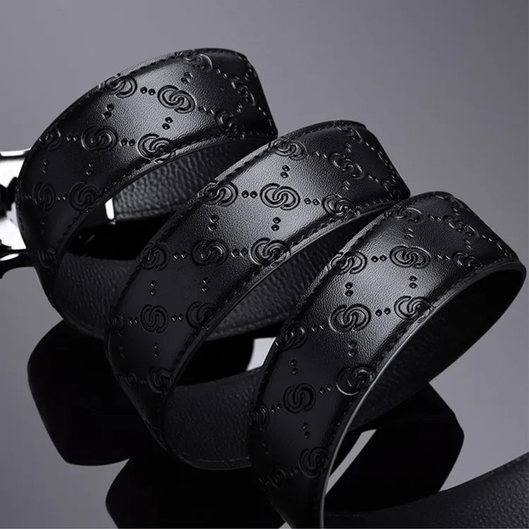 Yalu Preferred Cow Leather Belts Men's Width 3.5CM-1
