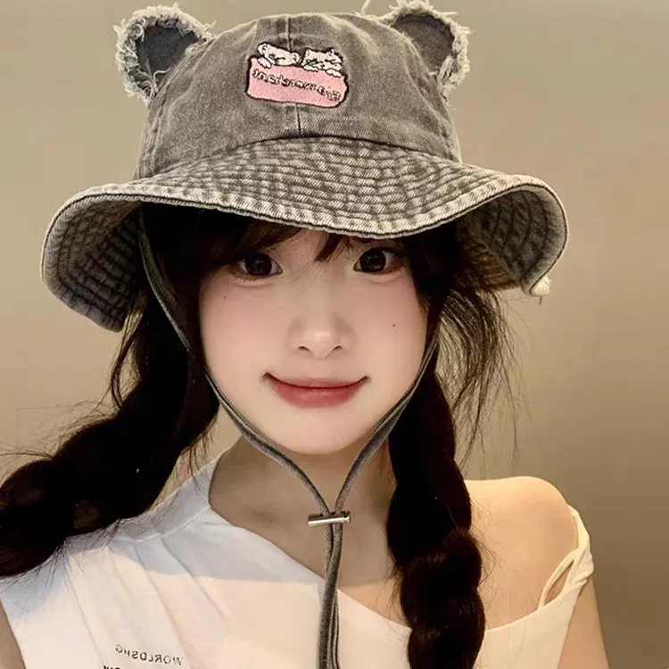 Yalu Preferred Denim Bucket Hats Unisex-1