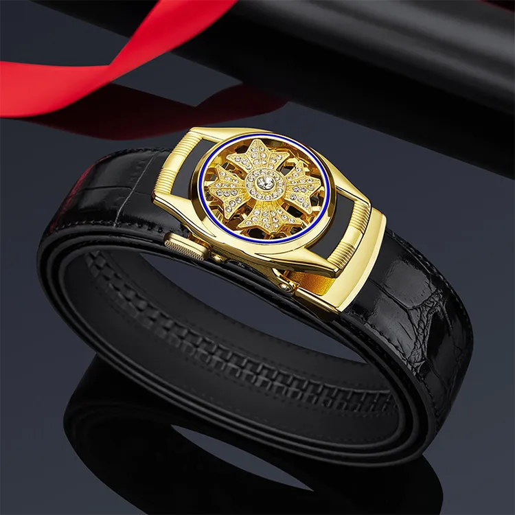 Yalu Preferred Cow Split Leather Belts Men's Width 3.5CM-7