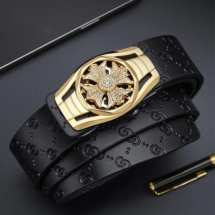 Yalu Preferred Cow Split Leather Belts Men's Width 3.5CM-5